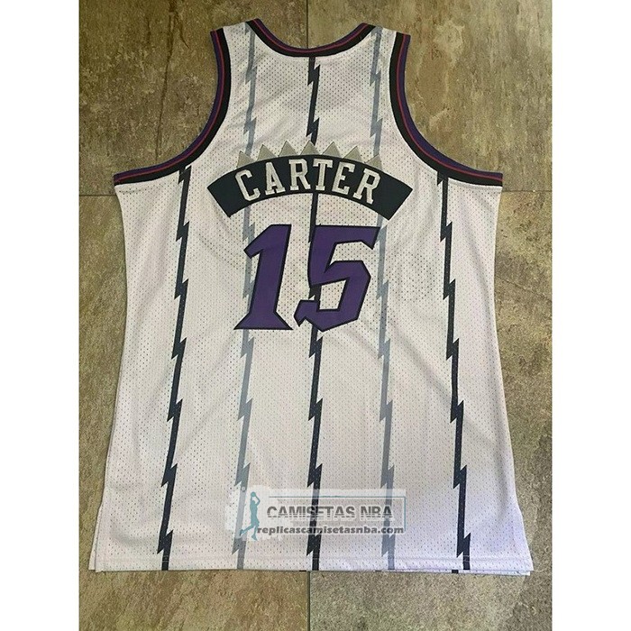 Camiseta Toronto Raptors Vince Carter NO 15 Mitchell & Ness 1998-99 Blanco2
